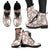 Mocha Mousse Aloha Hawaii Leather Boots Monstera Hibiscus Plumeria Seamless Vibes - Polynesian Pride