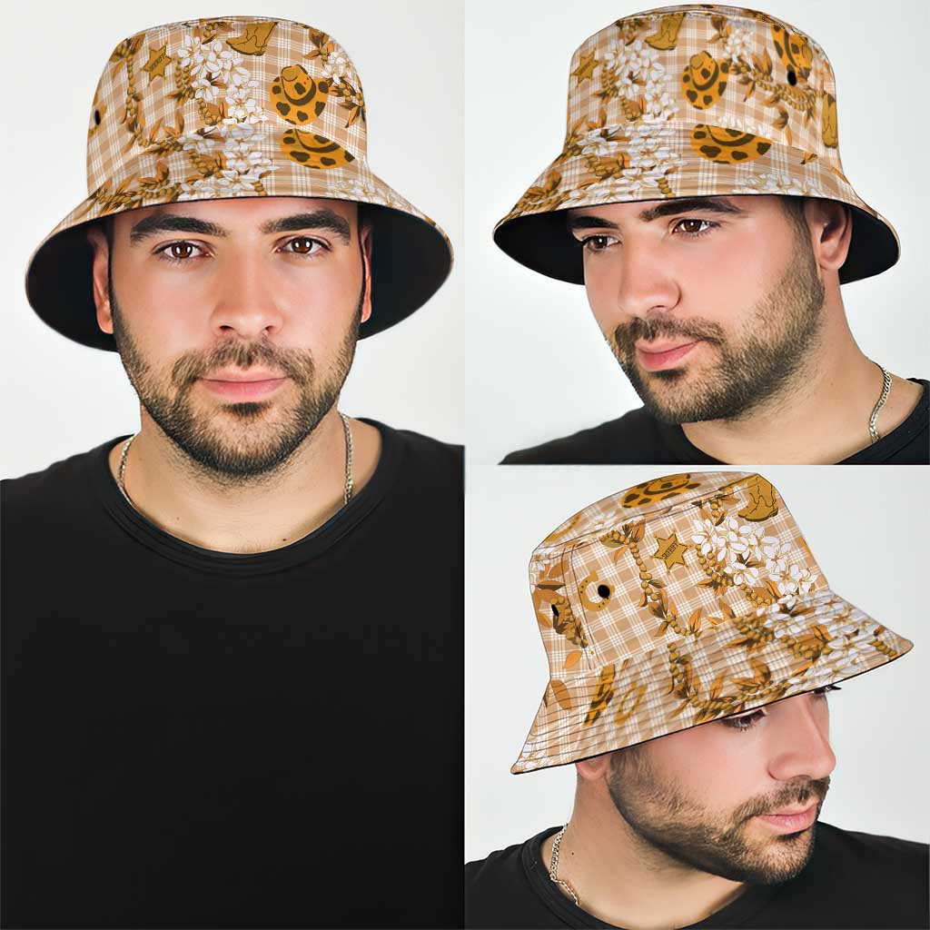Mokihana Maile Ilima Leis Paniolo Palaka Bucket Hat Hawaiian Kula Spirit - Polynesian Pride