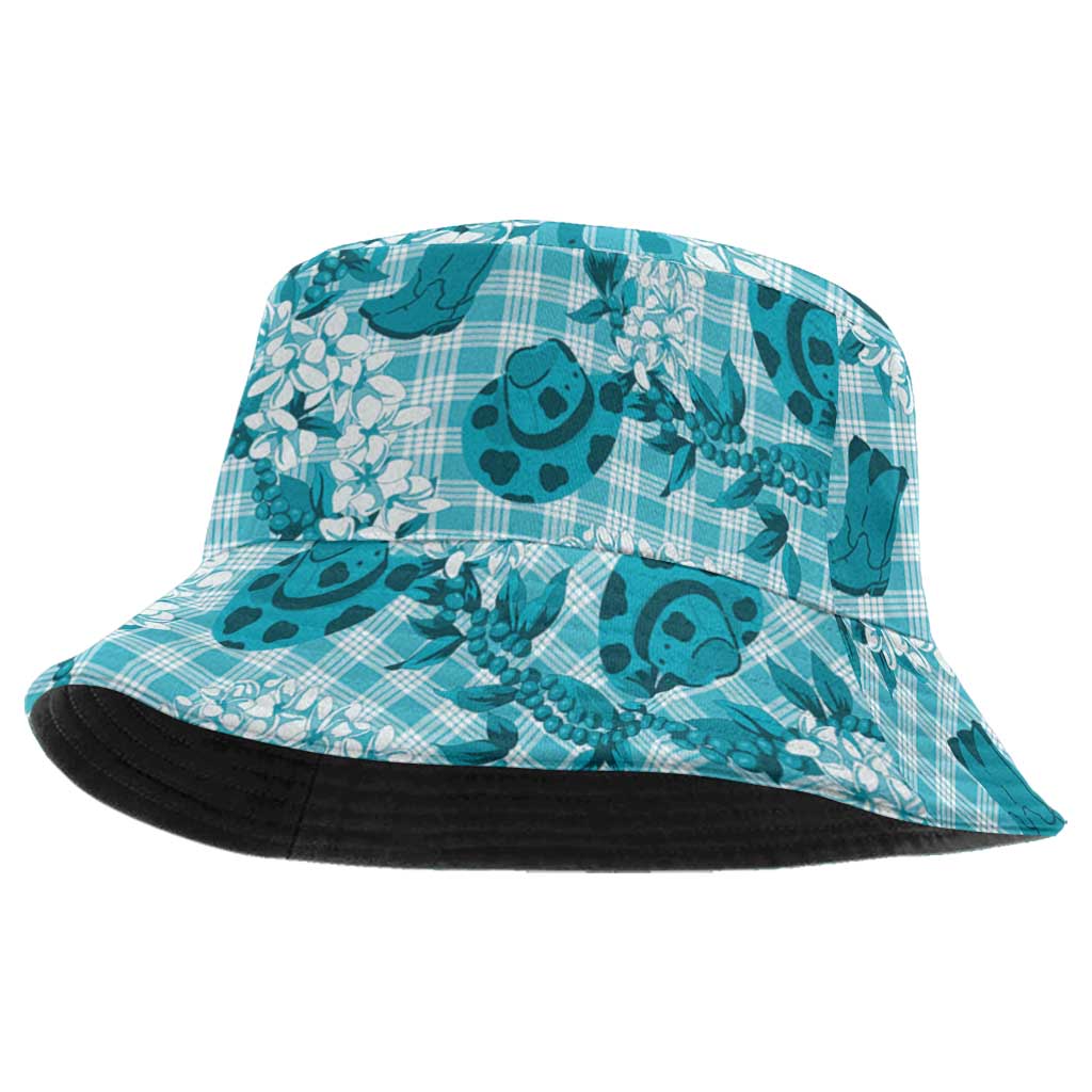 Mokihana Maile Ilima Leis Paniolo Palaka Bucket Hat Hawaiian Polu Opa Spirit - Polynesian Pride
