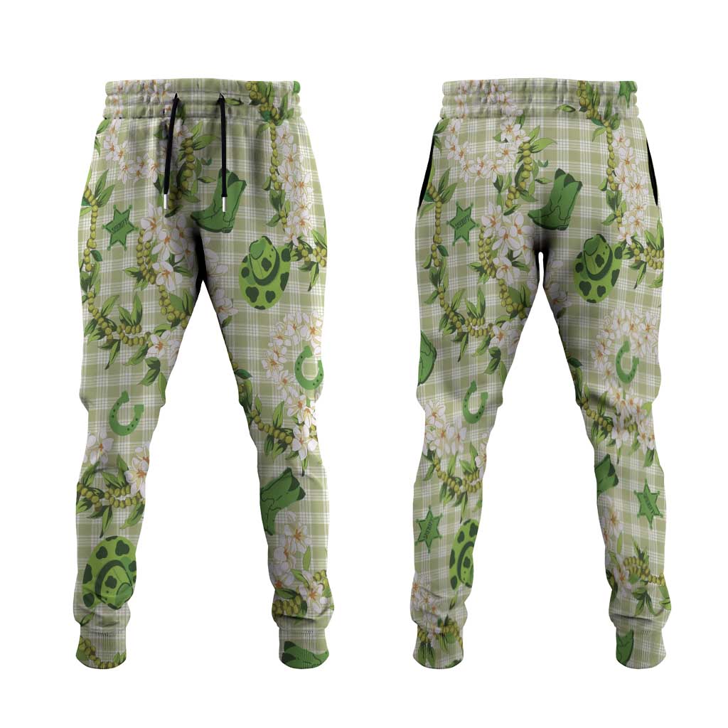 Mokihana Maile Ilima Leis Paniolo Palaka Jogger Pants Hawaiian Omaomo Ala Spirit - Polynesian Pride