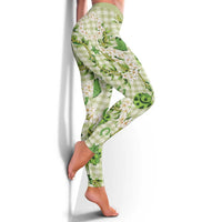 Mokihana Maile Ilima Leis Paniolo Palaka Leggings Hawaiian Omaomo Ala Spirit - Polynesian Pride