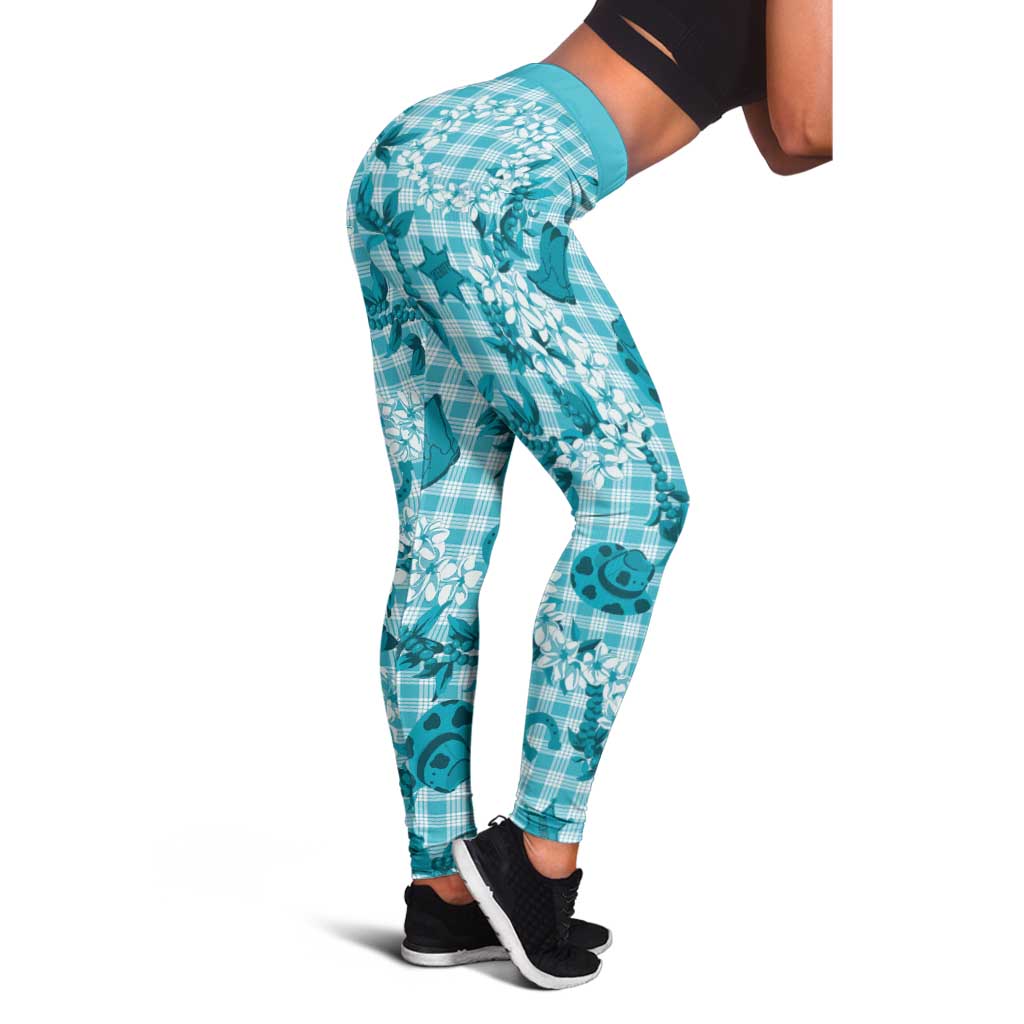 Mokihana Maile Ilima Leis Paniolo Palaka Leggings Hawaiian Polu Opa Spirit - Polynesian Pride