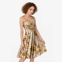 Mokihana Maile Ilima Leis Paniolo Palaka Midi Dress Hawaiian Kula Spirit - Polynesian Pride