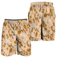 Mokihana Maile Ilima Leis Paniolo Palaka Shorts for Men Hawaiian Kula Spirit - Polynesian Pride