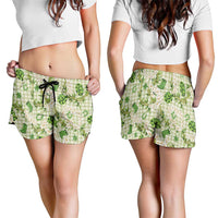 Mokihana Maile Ilima Leis Paniolo Palaka Shorts for Women Hawaiian Omaomo Ala Spirit LT9 - Polynesian Pride