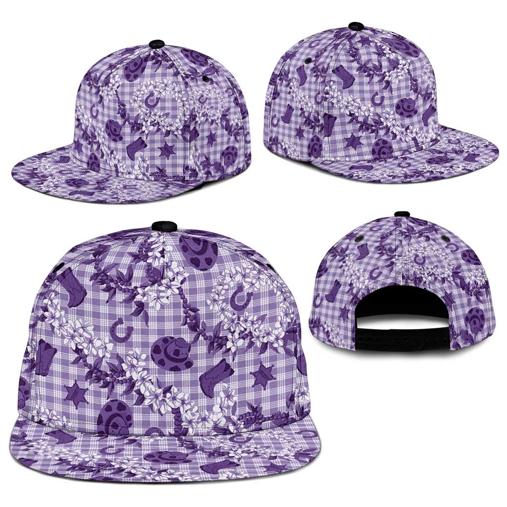 Mokihana Maile Ilima Leis Paniolo Palaka Snapback Cap Hawaiian Poni Spirit - Polynesian Pride