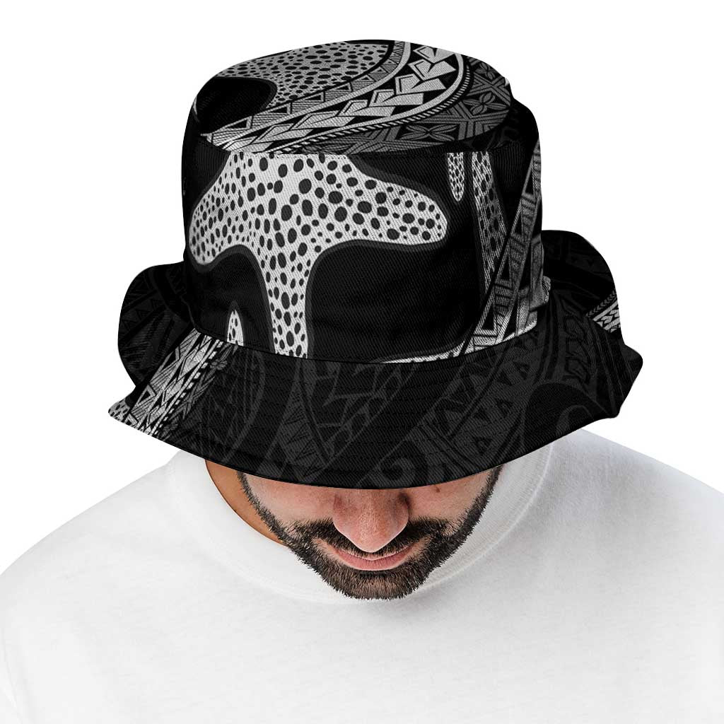 Monotone Polynesian Starfish Unique Pattern Bucket Hat LT01 - Polynesian Pride