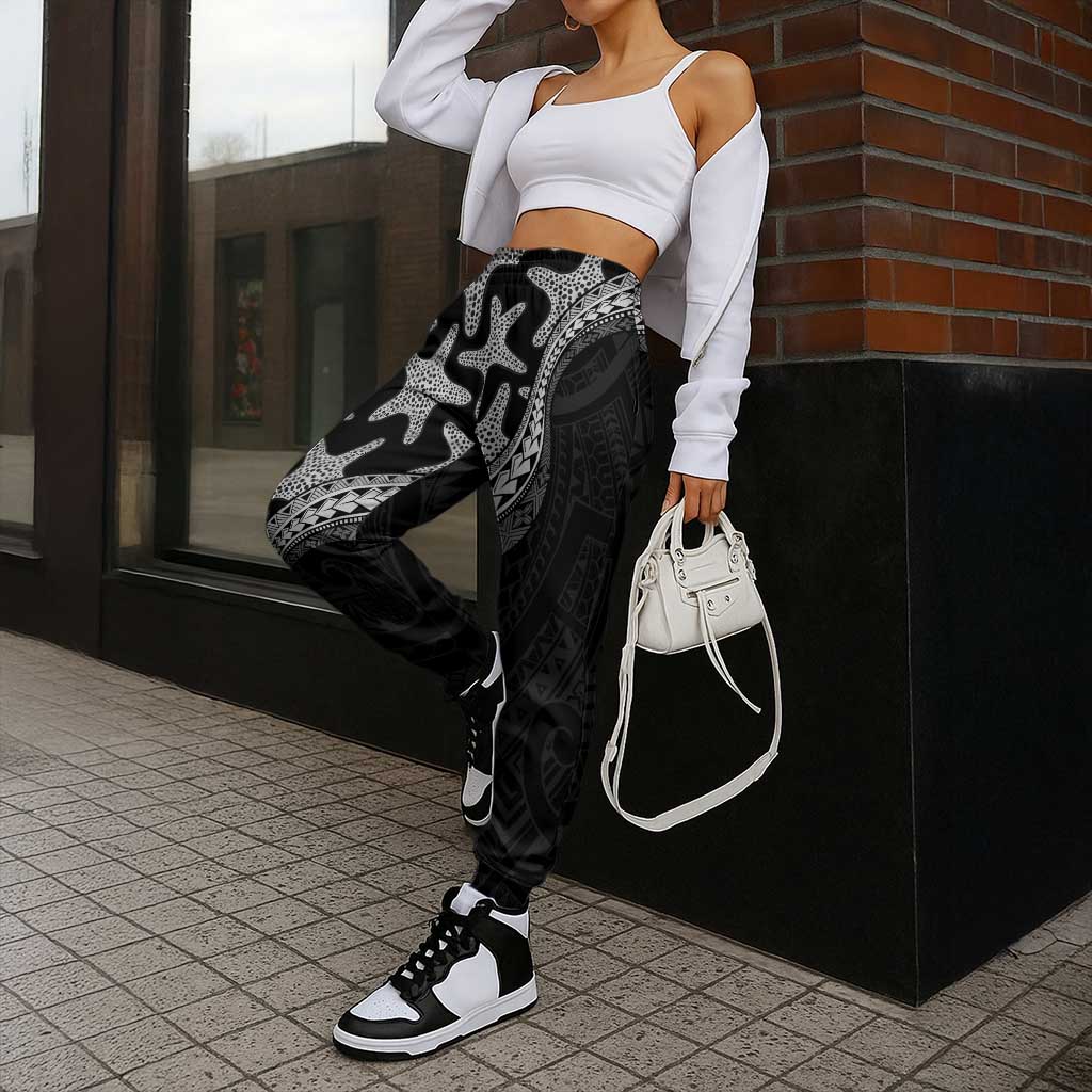 Monotone Polynesian Starfish Unique Pattern Jogger Pants LT01 - Polynesian Pride