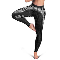 Monotone Polynesian Starfish Unique Pattern Leggings