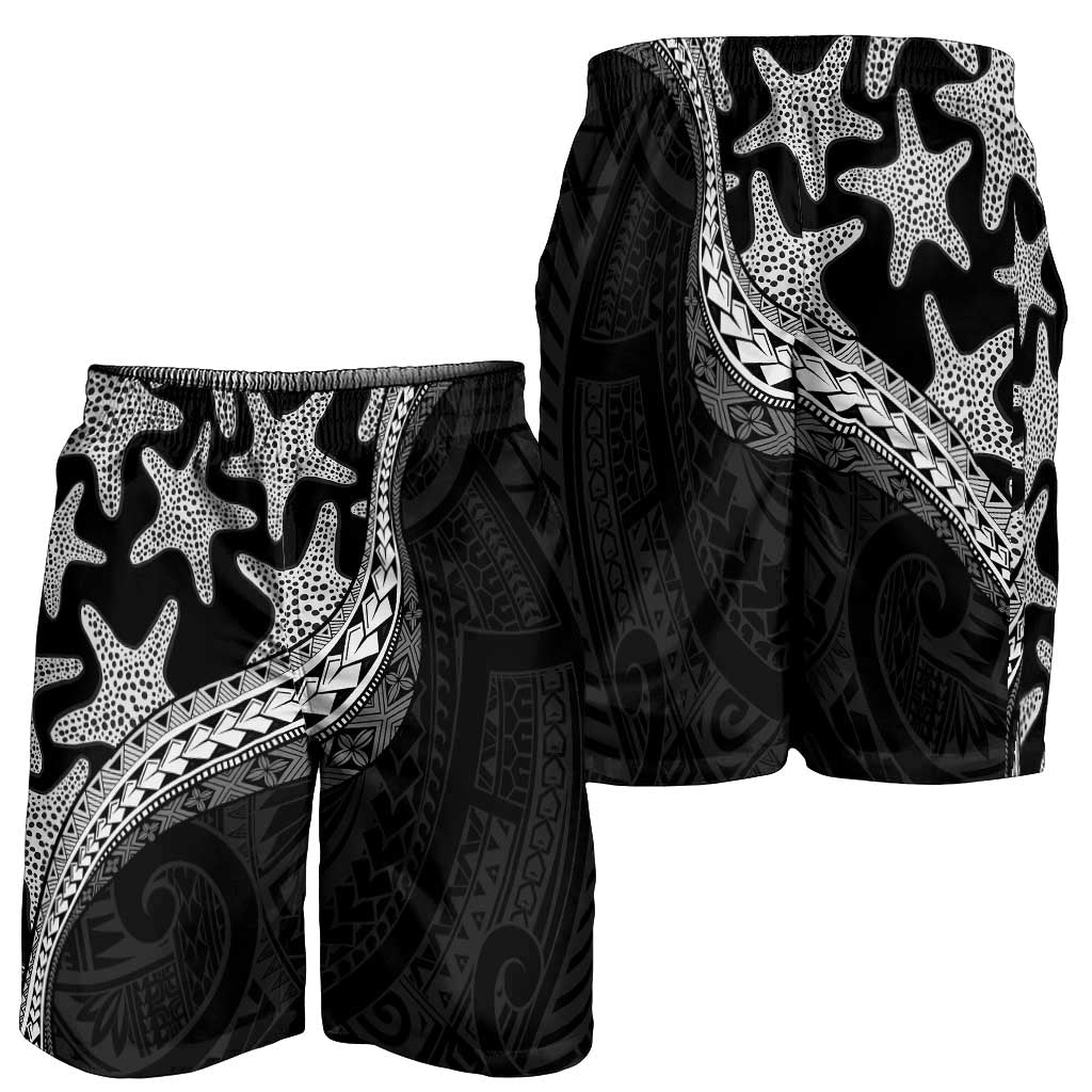 Monotone Polynesian Starfish Unique Pattern Shorts for Men