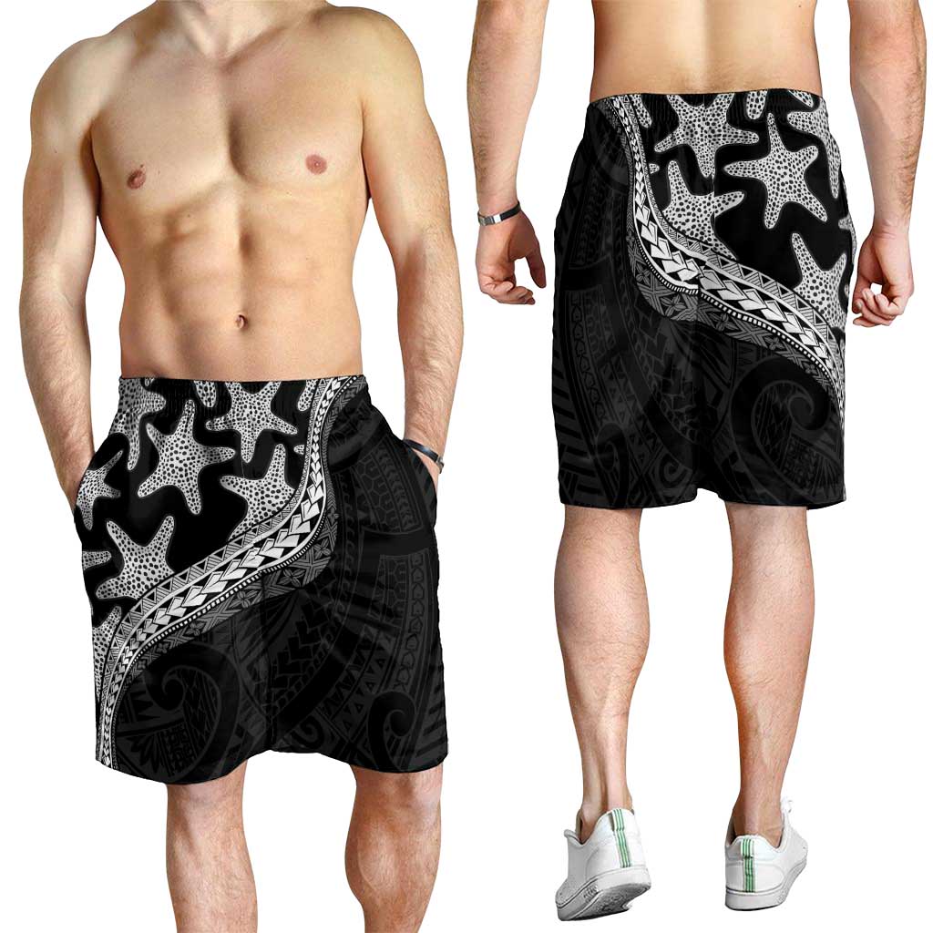 Monotone Polynesian Starfish Unique Pattern Shorts for Men