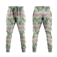Monstera Tiare Plumeria Lei Pattern Jogger Pants Green Version