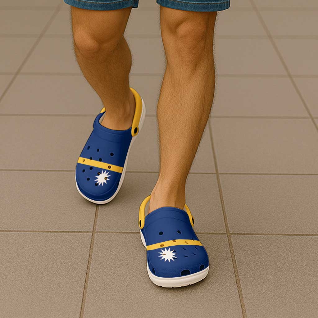 Nauru Clogs Shoes Heritage Palette Flag-Inspired - Polynesian Pride