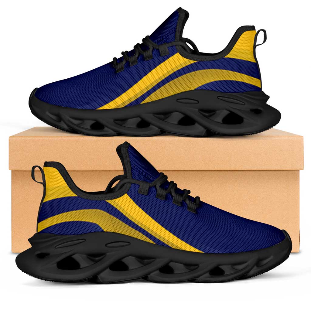 Nauru Clunky Sneakers Flag-Inspired Curve Style