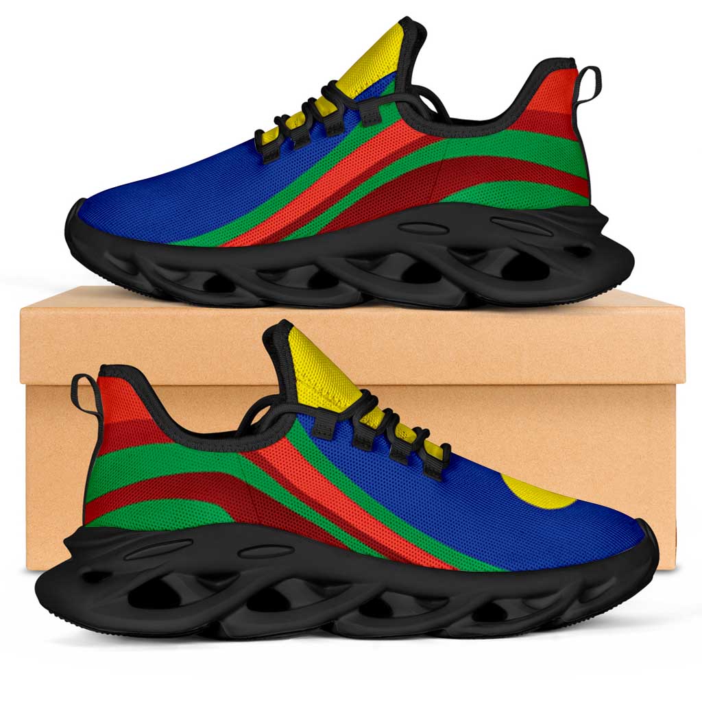 New Caledonia Clunky Sneakers Flag-Inspired Curve Style