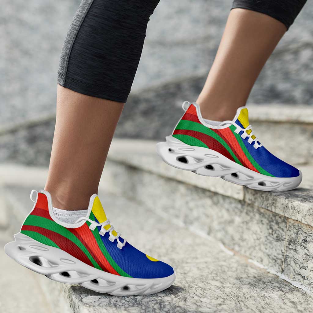 New Caledonia Clunky Sneakers Flag-Inspired Curve Style