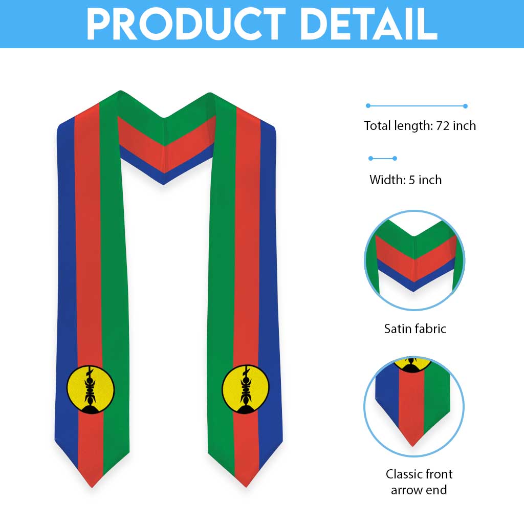 New Caledonia Graduation Stole Flag Style