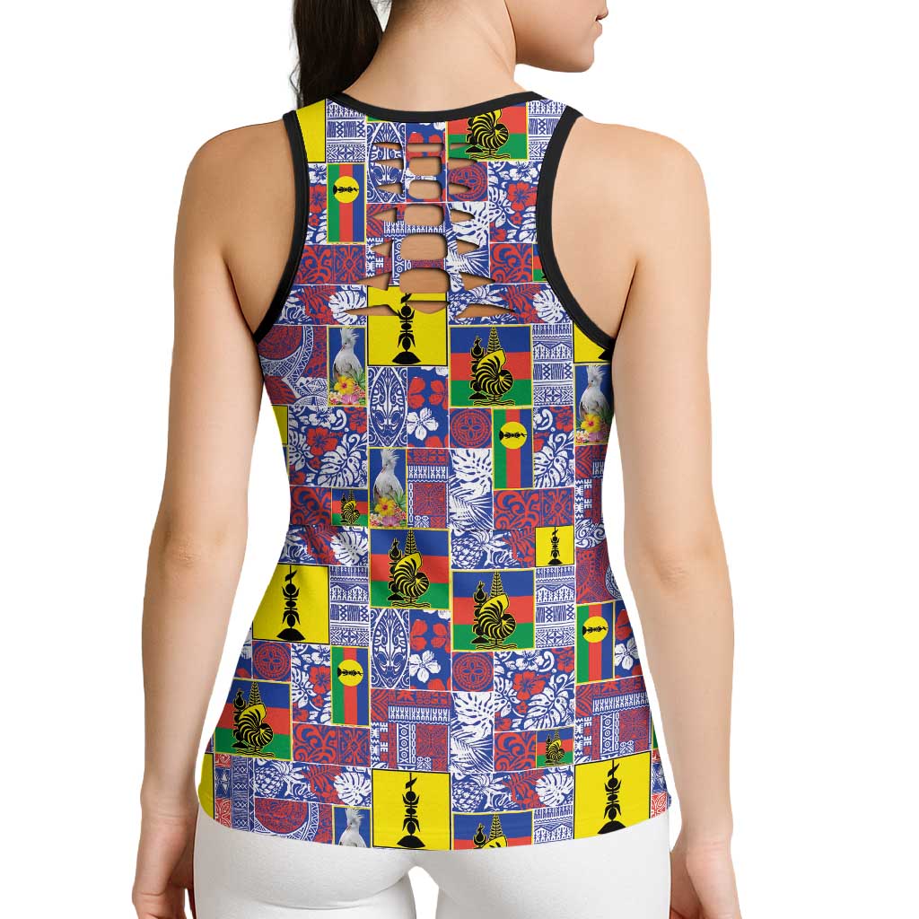 New Caledonia Joyeux Noel Hollow Tank Top Pacific Patchwork Xmas Vibes - Polynesian Pride