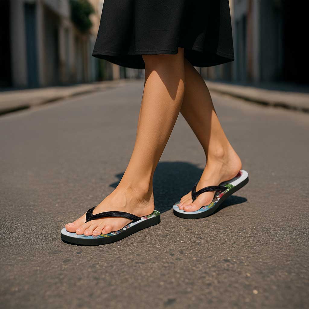 New Zealand and Australia Merry Christmas Flip Flops Kiwi Birds Skiing and Koala Santa Riding Kangaroo