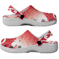 New Zealand Aotearoa Darts Masters Clogs Shoes Maori Art Tattoo with Tribal Dart Symbol Red - Polynesian Pride