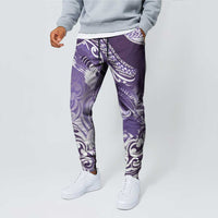 New Zealand Aotearoa Darts Masters Jogger Pants Maori Art Tattoo with Tribal Dart Symbol Purple - Polynesian Pride