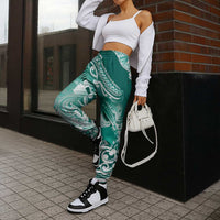 New Zealand Aotearoa Darts Masters Jogger Pants Maori Art Tattoo with Tribal Dart Symbol Teal Color - Polynesian Pride