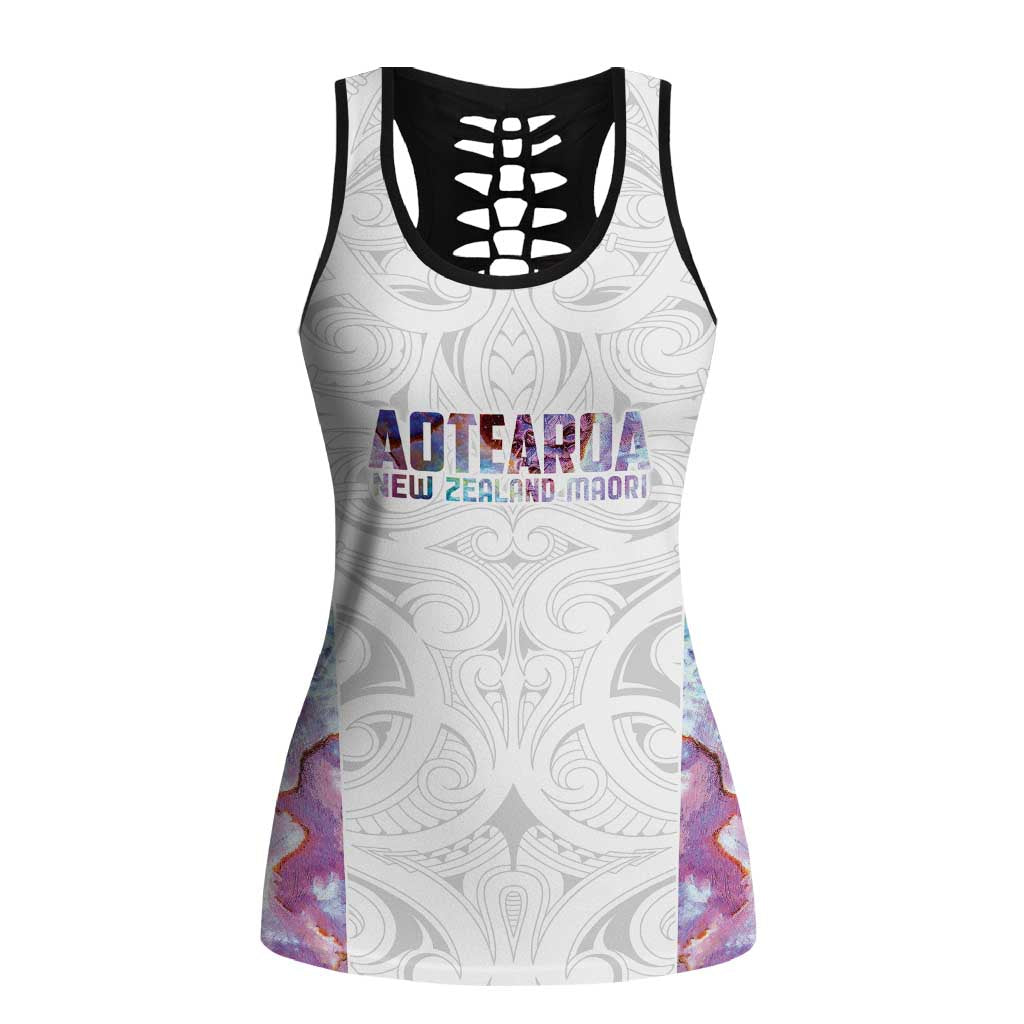 New Zealand Aotearoa Hollow Tank Top Pink Maori Papua Shell Indigenous - Polynesian Pride