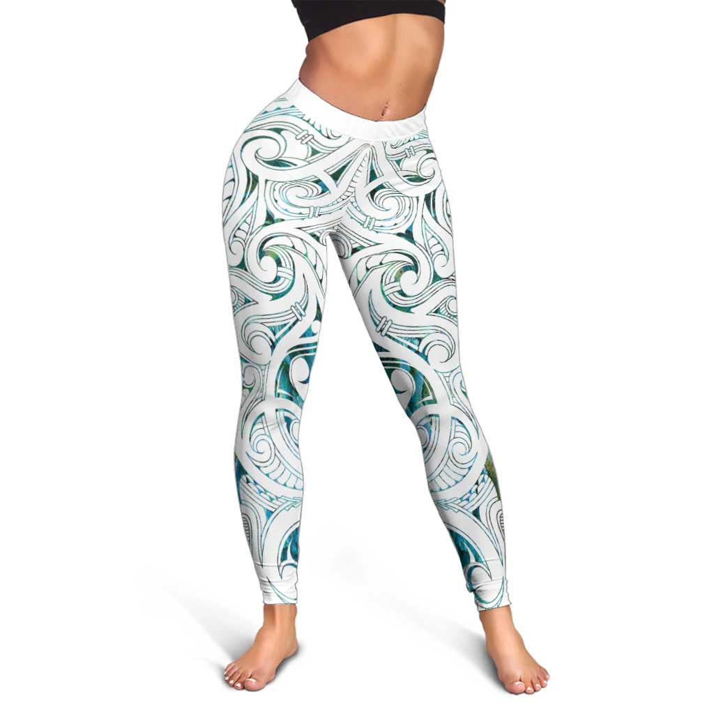 New Zealand Aotearoa Leggings Green Maori Papua Shell Indigenous - Polynesian Pride