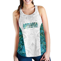 New Zealand Aotearoa Women Racerback Tank Green Maori Papua Shell Indigenous - Polynesian Pride