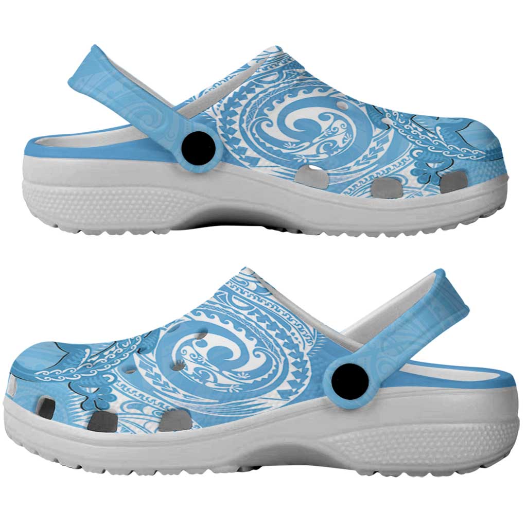 New Zealand Autism Awareness Clogs Shoes NZ Fern With Maori Koru Lizard