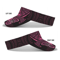 New Zealand Breast Cancer Awareness Sun Visor Cap Maori Butterfly Pink Ribbon Black Version