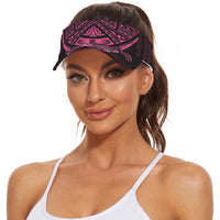 New Zealand Breast Cancer Awareness Sun Visor Cap Maori Butterfly Pink Ribbon Black Version