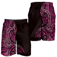 New Zealand Hammerhead Shark Shorts for Men Maori Haehae Mangopare Pink - Polynesian Pride