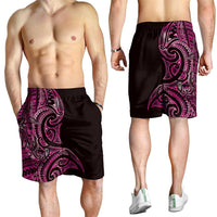 New Zealand Hammerhead Shark Shorts for Men Maori Haehae Mangopare Pink - Polynesian Pride