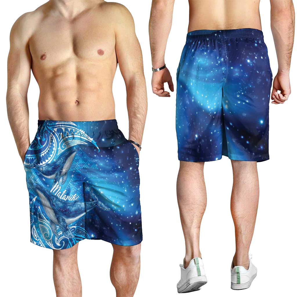 New Zealand Humpback Whale Matariki Shorts for Men Maori New Year Taniko Niho Taniwha
