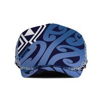 New Zealand Jeff Hat Aotearoa Kowhaiwhai Mix Taniko Art - Blue