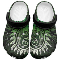 New Zealand Maori Koru Fern Clogs Shoes Spiral Polynesian Style Green - Polynesian Pride