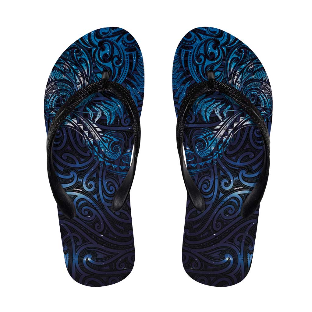 New Zealand New Year-Matariki Flip Flops Aotearoa Maori Tattoo Galaxy Sky