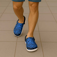 New Zealand Rugby All Blue Clogs Shoes Silver Fern All Black Mix Ta Moko