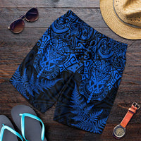 New Zealand Rugby All Blue Shorts for Men Silver Fern All Black Mix Ta Moko LT09