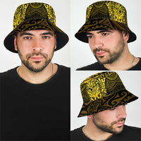 New Zealand Rugby All Gold Bucket Hat Silver Fern All Black Mix Ta Moko LT9