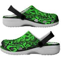 New Zealand Rugby All Green Clogs Shoes Silver Fern All Black Mix Ta Moko