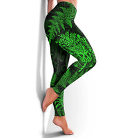 New Zealand Rugby All Green Leggings Silver Fern All Black Mix Ta Moko LT09