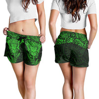 New Zealand Rugby All Green Shorts for Women Silver Fern All Black Mix Ta Moko