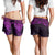 New Zealand Rugby All Purple Shorts for Women Silver Fern All Black Mix Ta Moko