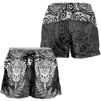 New Zealand Rugby All White Shorts for Women Silver Fern All Black Mix Ta Moko