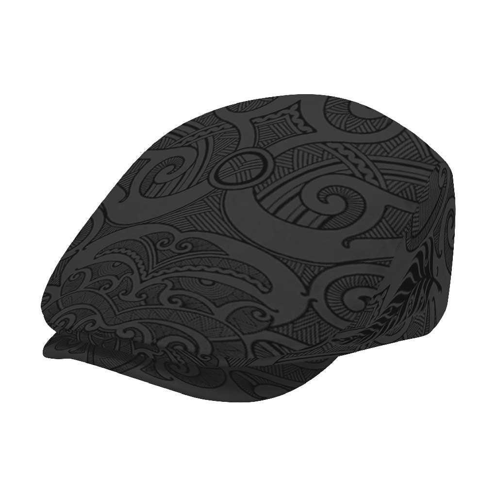 New Zealand Rugby Jeff Hat All Black Fern Maori Tribal Pattern - Polynesian Pride