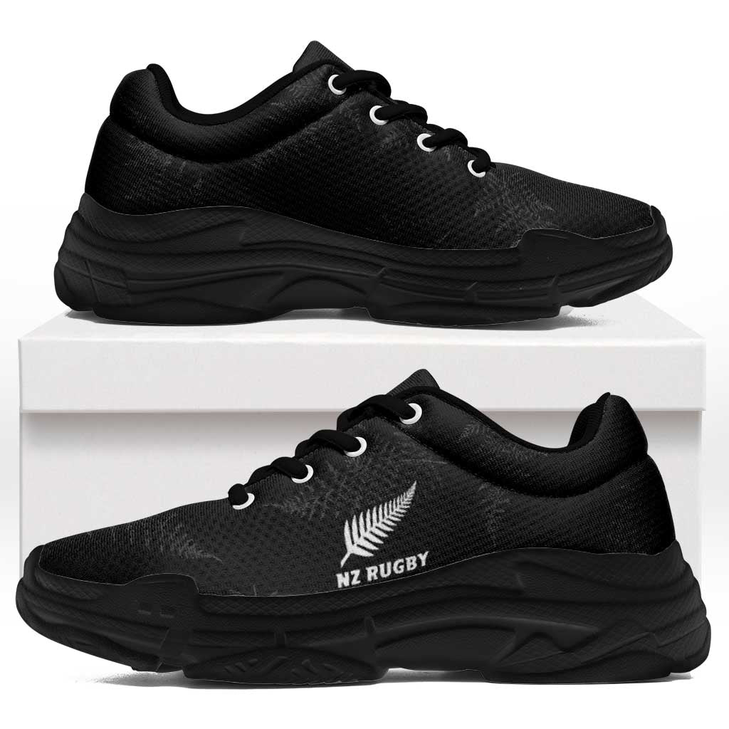 New Zealand Silver Fern Rugby Chunky Sneakers Go Aotearoa World Cup - Polynesian Pride