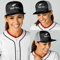 New Zealand Silver Fern Rugby Custom Baseball Net Cap Go Aotearoa Champions World Cup - Polynesian Pride