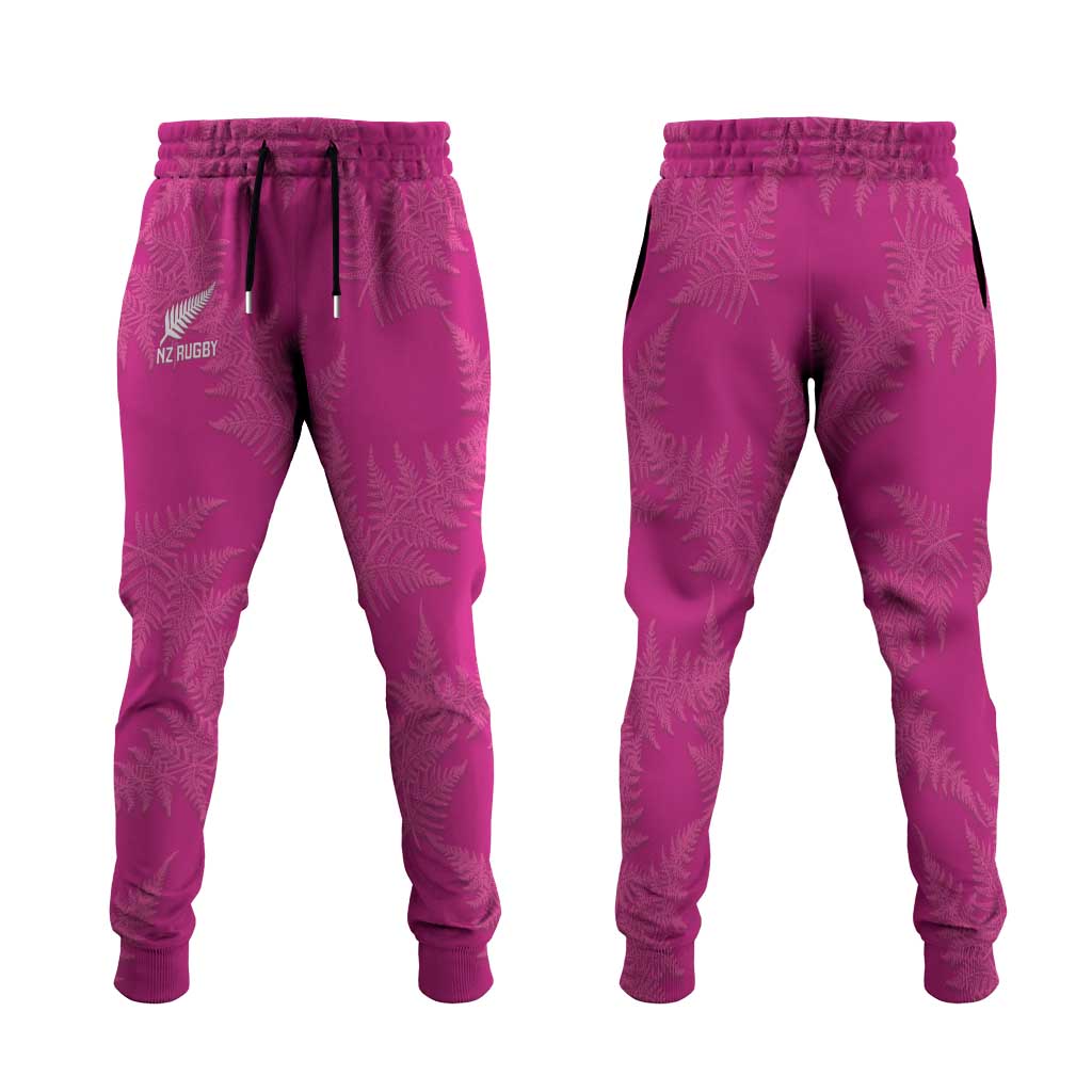New Zealand Silver Fern Rugby Jogger Pants Go Aotearoa Champions World Cup Pink - Polynesian Pride